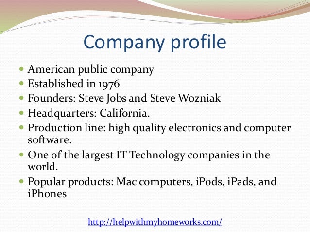 Business Overview Apple Inc
