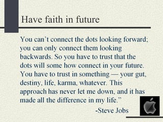 Have faith in future
 