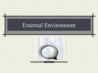 External Environment
 