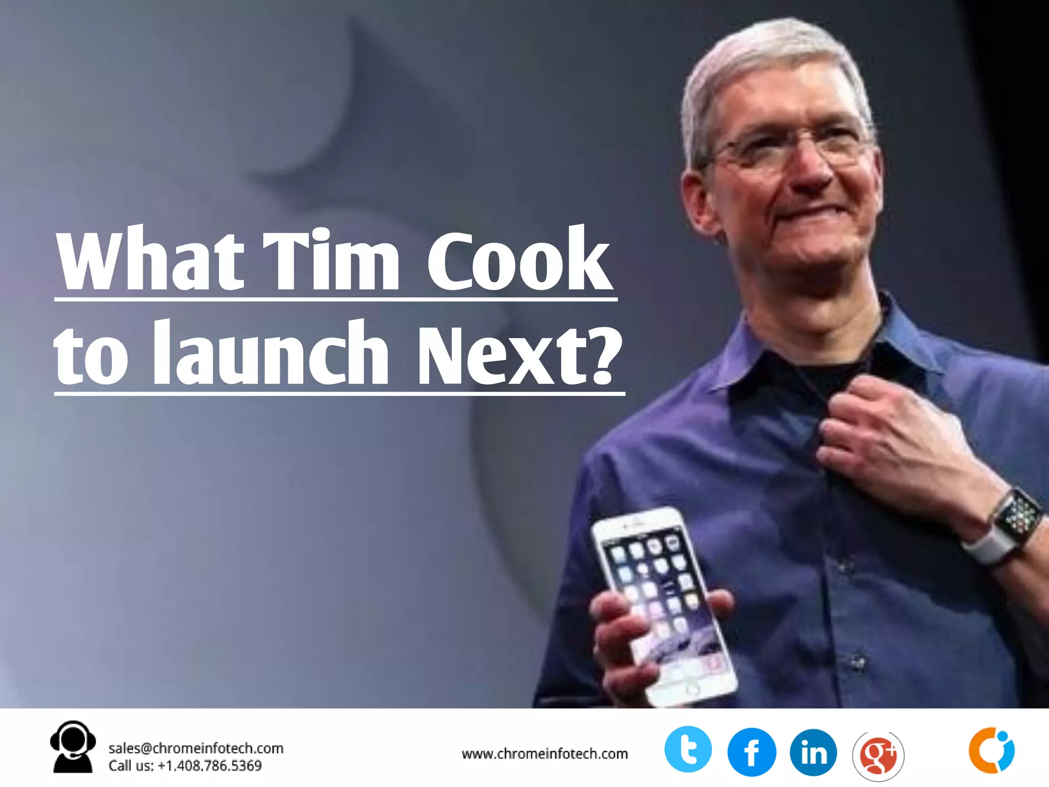 What Tim Cook
To Launch Next?
 