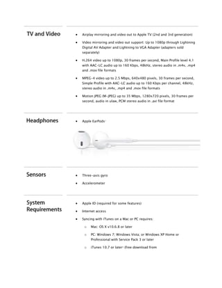 Apple ipod Touch features | DOCX