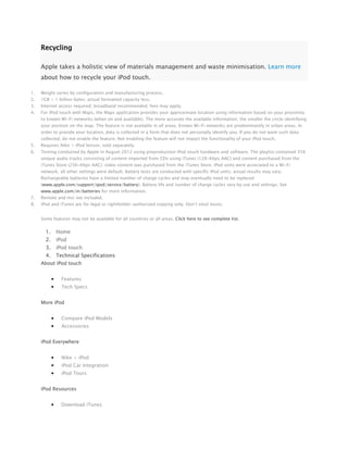 Apple ipod Touch features | DOCX | Digital Audio | Computer Software ...