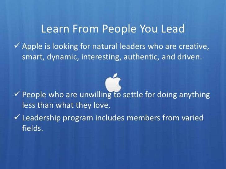 Apple leadership program