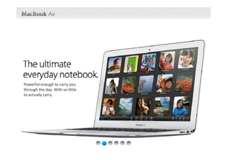 Powerful enough to carry you 
through the day. With so little 
to actually carry.
 