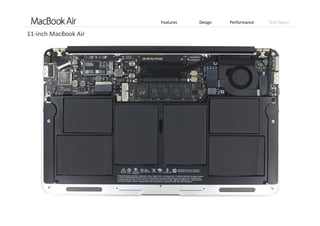 Features Design Performance Tech Specs
11‐inch MacBook Air 
 