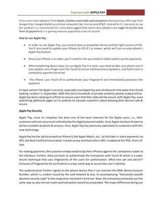 Apple pay | DOCX