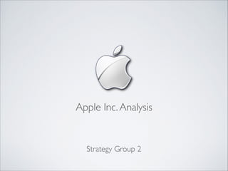 Apple Inc. Analysis

Strategy Group 2

 