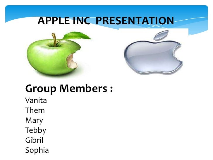 powerpoint presentation of apple company