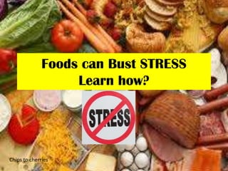 Foods can Bust STRESS
Learn how?
Chips to cherries
 