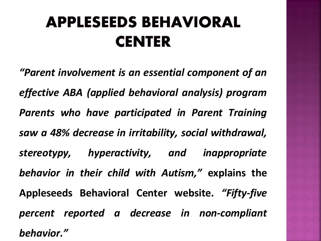 Appleseeds Behavioral Center Caregiver Training
