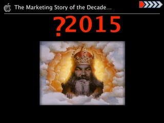 The Marketing Story of the Decade…



             ?2015
 