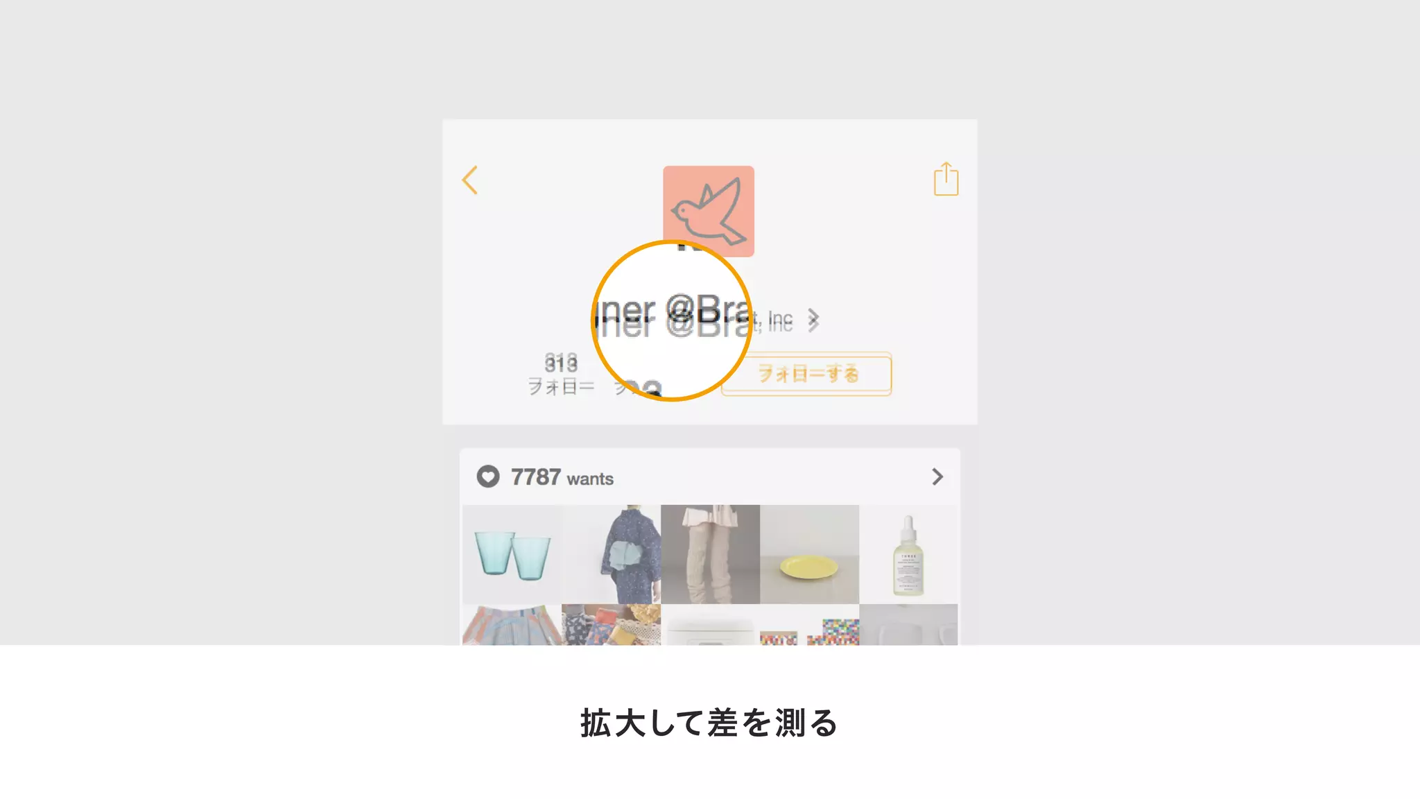 拡大して差を測る
 