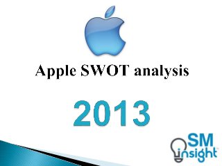 Apple SWOT analysis 2013 by Strategic Management Insight