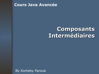 Composants Intermédiaires By Korteby Farouk Cours Java Avancée 