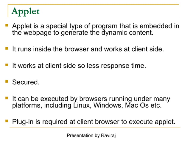 Java Applet | PPT