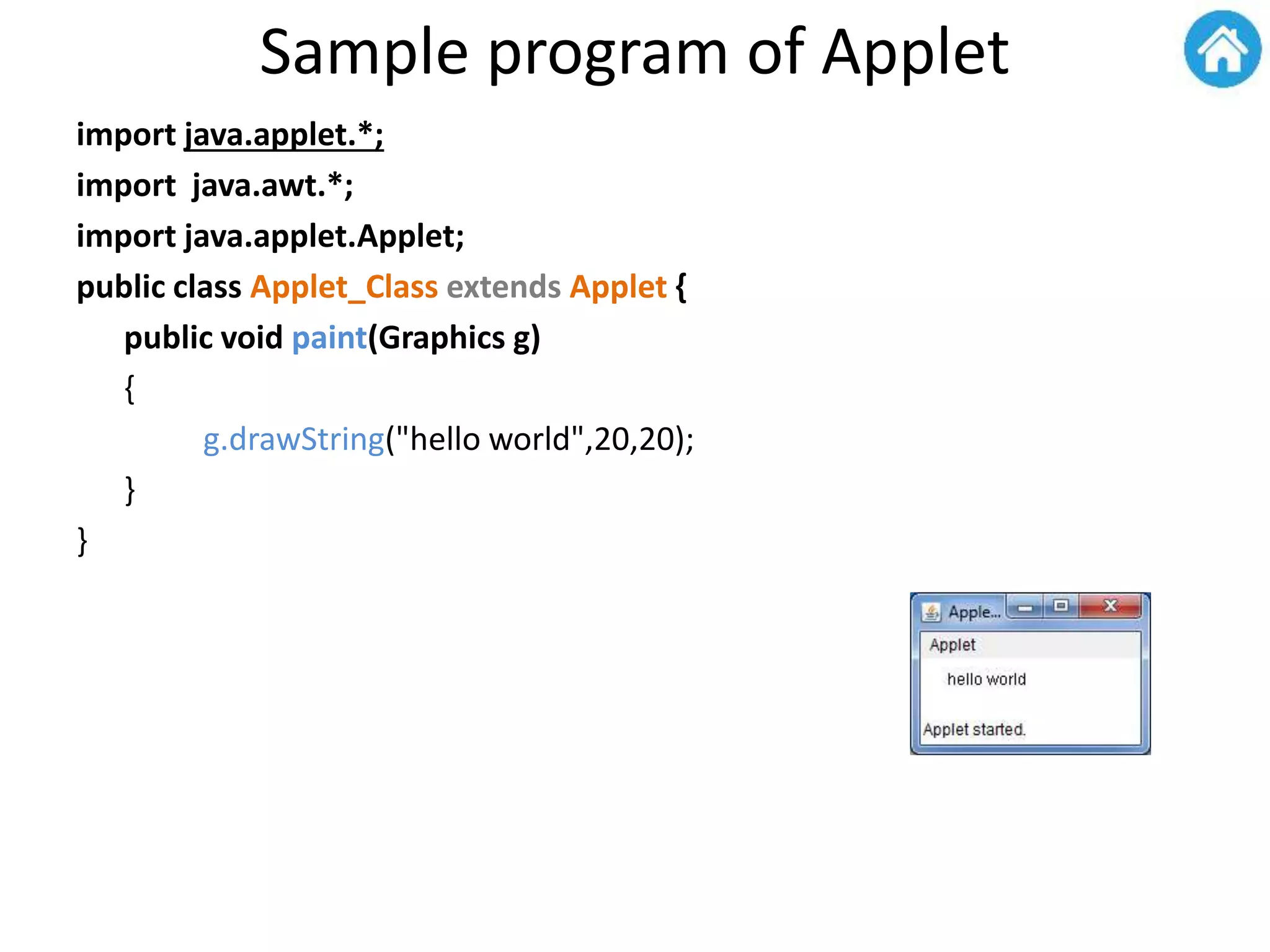 java Applet Introduction | PPT