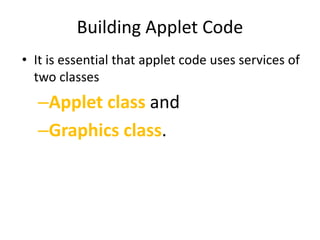 Building Applet Code applet.pptx