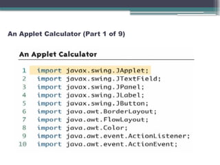 An Applet Calculator (Part 1 of 9)
 