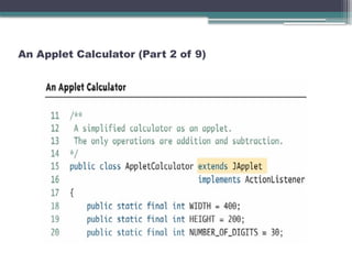 An Applet Calculator (Part 2 of 9)
 