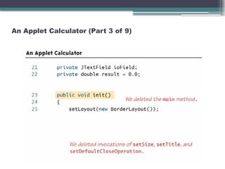 An Applet Calculator (Part 3 of 9)
 