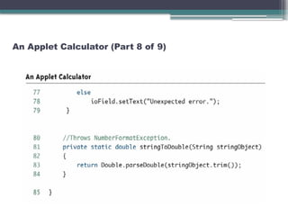 An Applet Calculator (Part 8 of 9)
 
