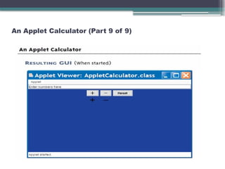 An Applet Calculator (Part 9 of 9)
 