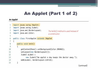 An Applet (Part 1 of 2)
 