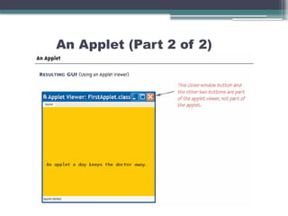 An Applet (Part 2 of 2)
 