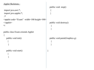 Comprehensive Guide to Java Applet Development and Lifecycle | PPTX