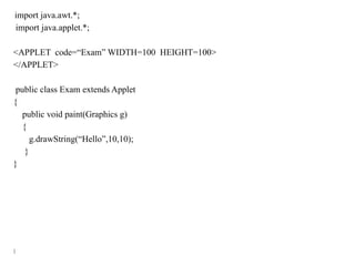 Comprehensive Guide to Java Applet Development and Lifecycle | PPTX