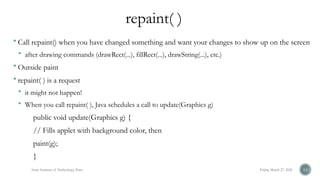 Comprehensive Guide to Java Applet Programming and Lifecycle | PPTX