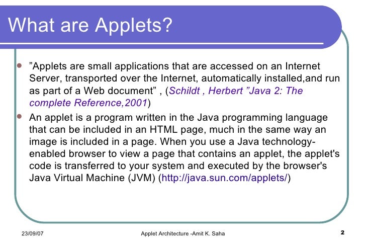 Java Applet S