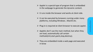 Applet in JAVA | PPT