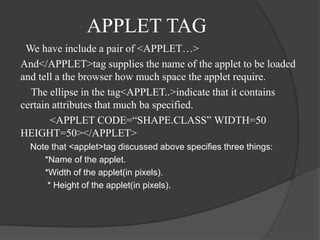 Applet and graphics programming | PPTX