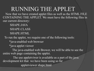 Applet and graphics programming | PPTX