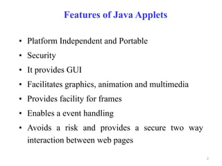 Applet features | PPT