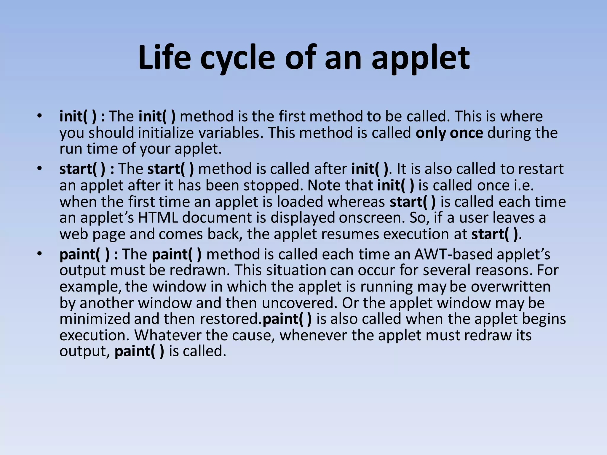 Applet in java | PPT