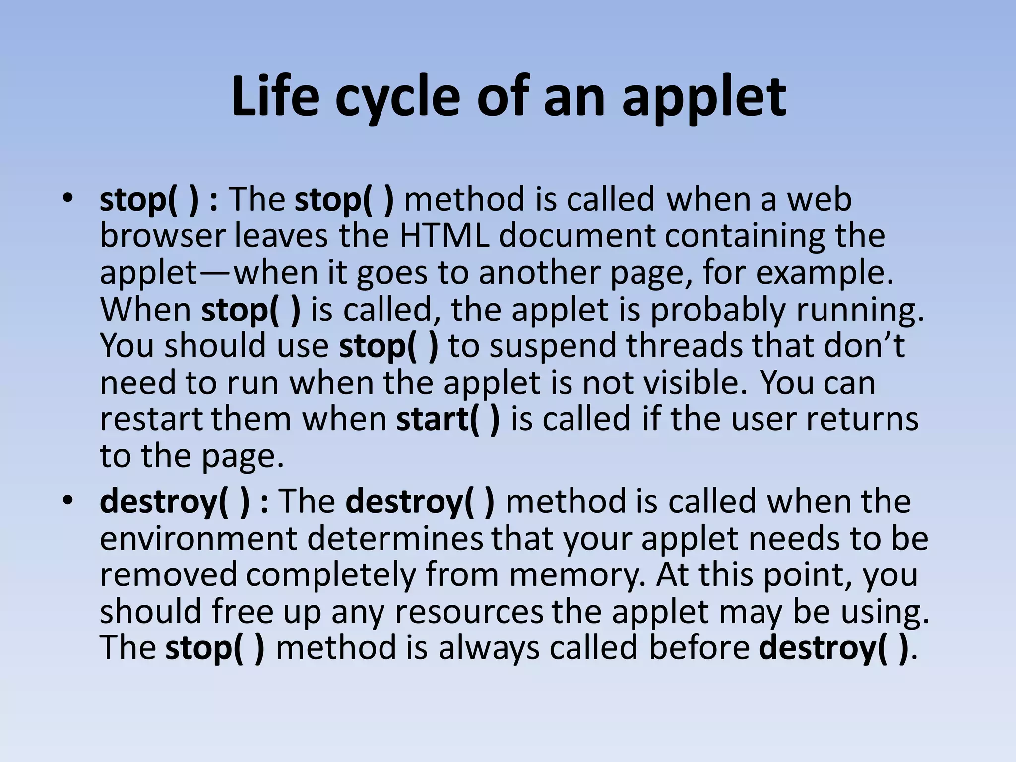 Applet in java | PPT