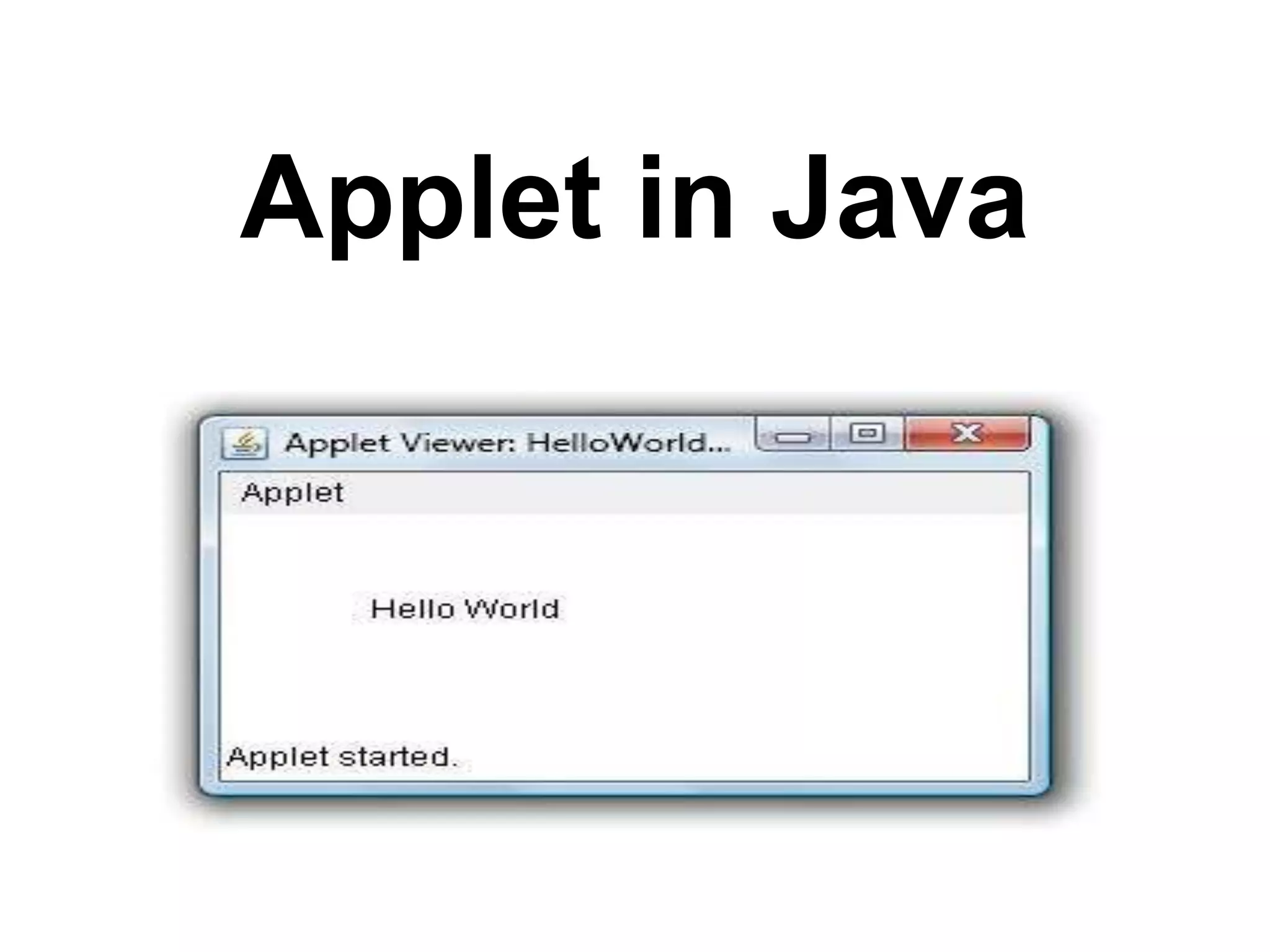Applet in java | PPT