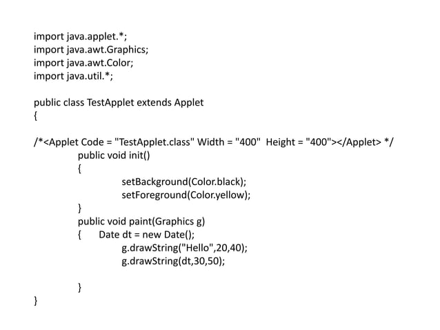 Applet in java | PPT