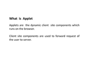 Applet in java | PPT