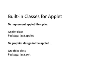 Applet in java | PPT