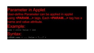 Applet in java new | PPTX