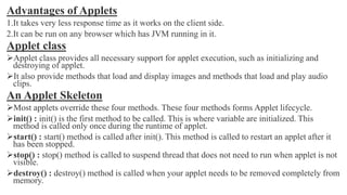 Applet in java new | PPTX
