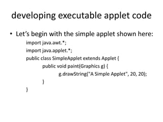 Applet intro | PPT