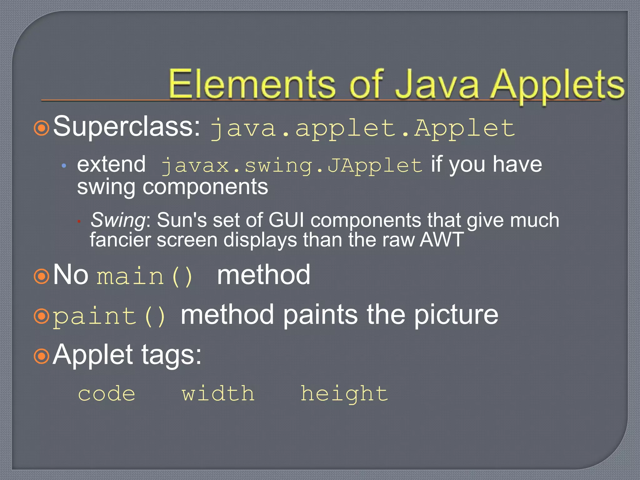 Applet life cycle | PPT