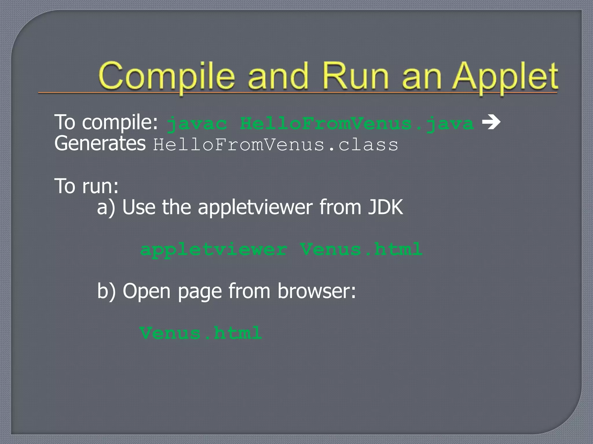 Applet life cycle | PPT