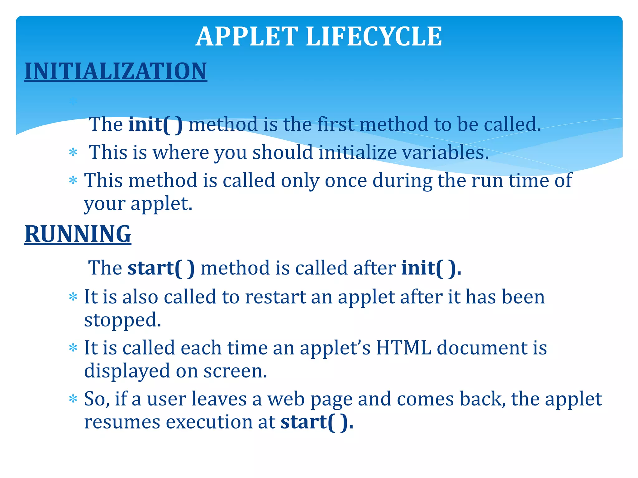 Applets in Java | PPT
