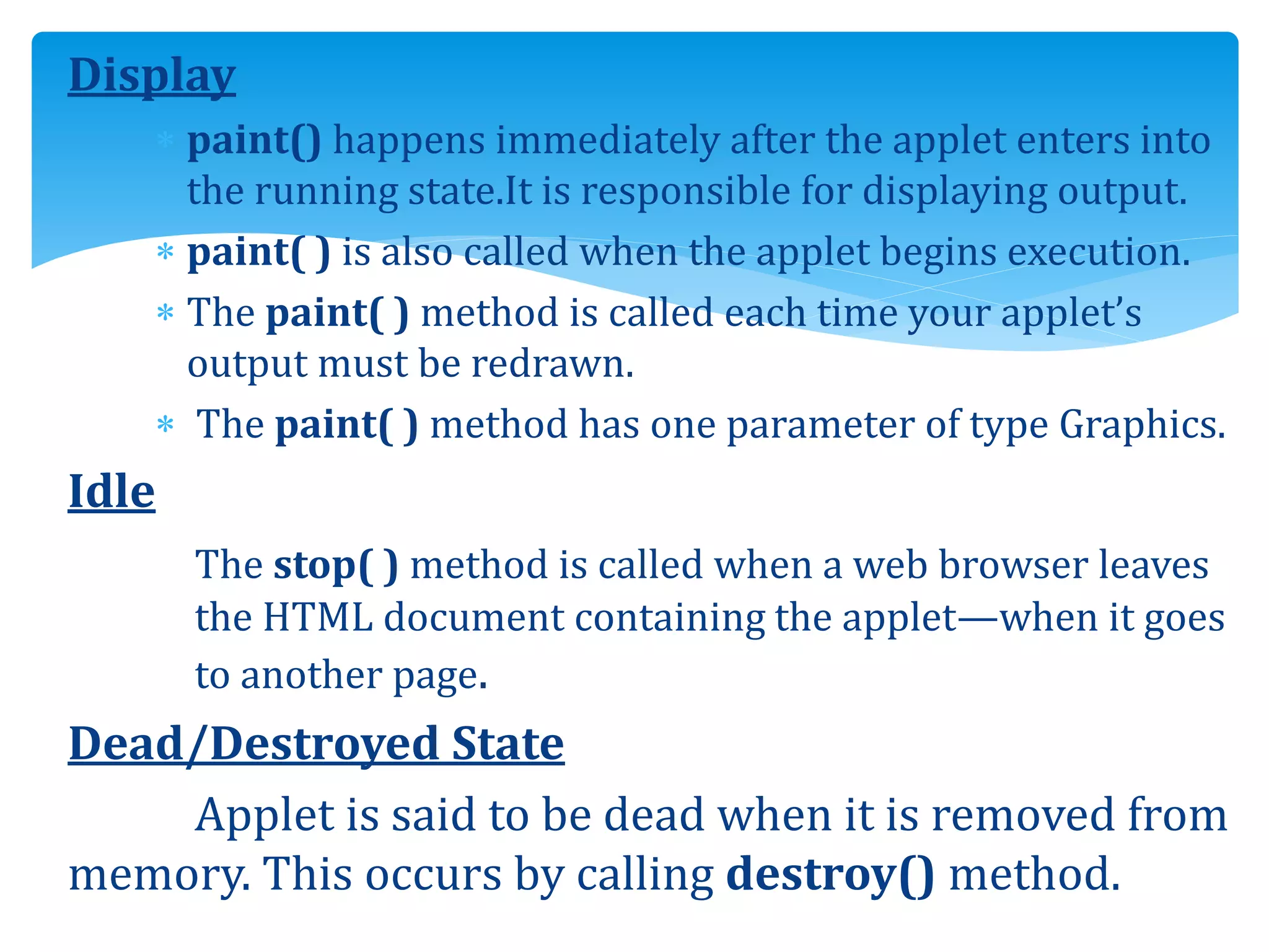 Applets in Java | PPT