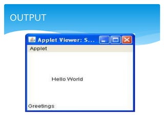 Applets in Java | PPT